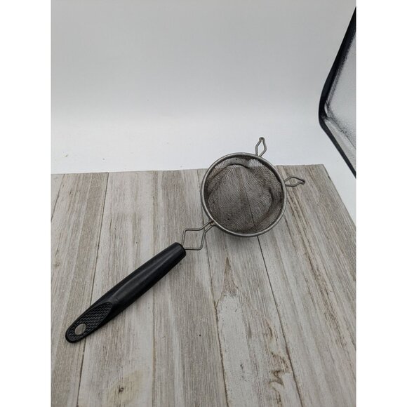 Ekco Other - Vintage Ekco #1 Black Handle 9 1/2" Hand Strainer Screen Sifter 2 3/4" Basket